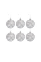 Decoriada Silver plastikowe bombki w pudełku