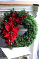 Gwiazda betlejemska Hilton, świąteczny wianek dekoracyjny