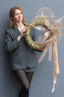 Pomona Boho, asymetryczny wianek dekoracyjny