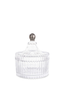 Palermo Crystal Silver B, dekoracyjny pojemnik amfora, wym.12.5x10.5cm 