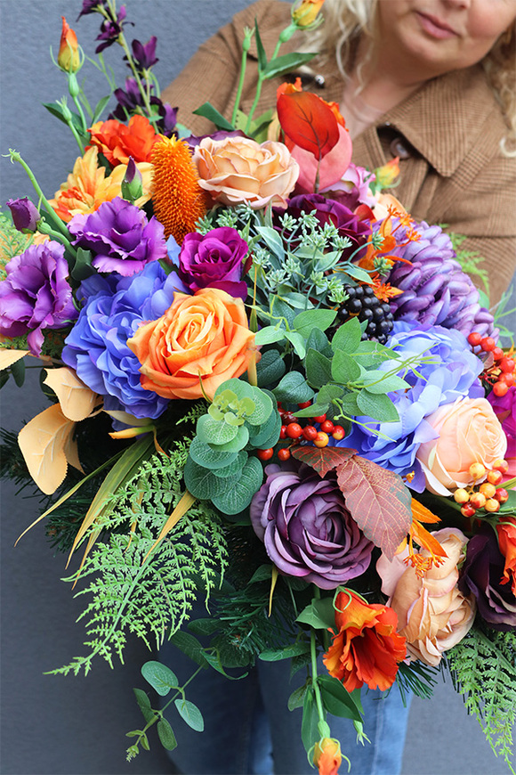 Heliora Bento, jesienna wiązanka nagrobna