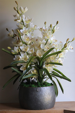 Nevile, sztuczny storczyk w metalowej osłonce, wys.70cm  