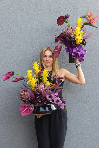 Heriosa, nowoczesny komplet dekoracji nagrobnych, kompozycja + bukiet