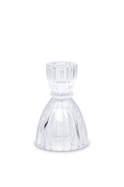 Aldona, elegancki szklany świecznik, wym.9x6cm