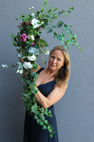 girlanda kwiatowa z bluszczem, Getrano, dł.110cm  