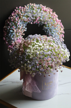 Kaszka Pastelowa, wiosenny zestaw dekoracji, wianek + flowerbox