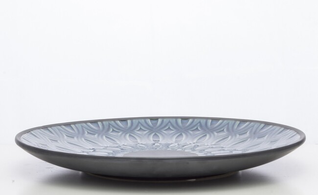 OD RĘKI Blue, ceramiczny podtalerz / podstawka pod świece / dekoracje, śr.31cm