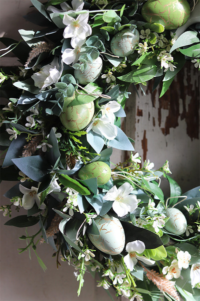 Zielono Nam 2, wielkanocny wianek z pisankami, śr.41cm