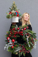 Little Town Forest, świąteczny wianek na drzwi