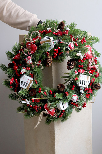 Na Rysy, świąteczny wianek na drzwi