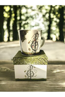 Klucz Wiolinowy, porcelanowy kubek z pudełkiem