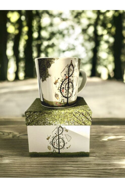 Klucz Wiolinowy, porcelanowy kubek z pudełkiem, poj.350ml