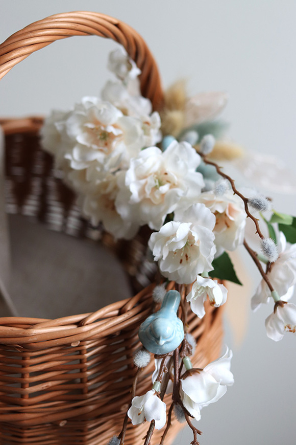 Familijny, jednostronnie dekorowany koszyczek wielkanocny