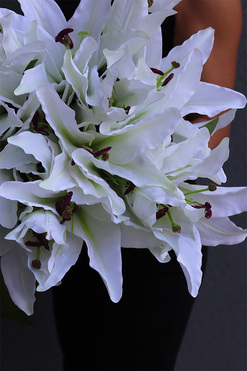 bukiet Lilii Białych, wys.70cm, 6szt