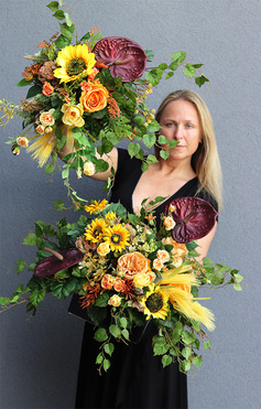 Miodowe Lata 2, komplet dekoracji nagrobnych, kompozycja + bukiet