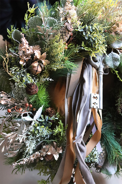 Klucz do Szczęścia, duży wianek zimowy, śr.50cm