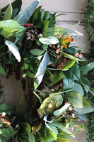 Green Leaves 2, zielony wianek na drzwi, śr.40cm 