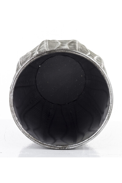 Mardin B, srebrna metalowa donica