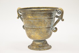 Figena, metalowa osłonka / puchar / naczynie, wym.18.5x25x18cm