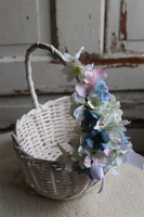 Gefra Blue, dekorowany koszyczek wielkanocny, wys.28cm 