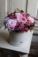 Florito Pink, flowerbox z różowymi kwiatami, wys.25cm 