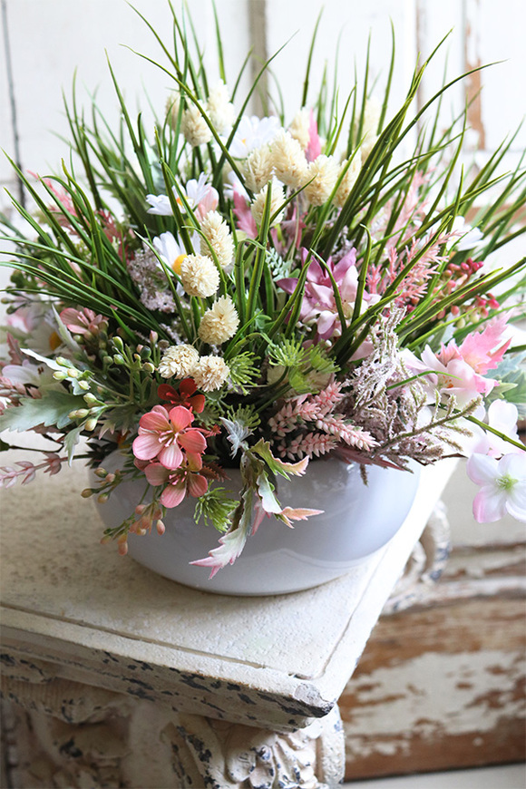 kompozycja traw i polnych kwiatów, Letnia Łąka Mini, wys.28cm 