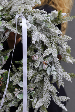 OD RĘKI Zimowa Aura, świąteczny wianek dekoracyjny, śr.50cm