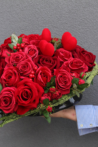 Sercowa Sprawa, kompozycja nagrobna w naczyniu serce