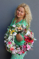 Majówka, wianek dekoracyjny na drzwi