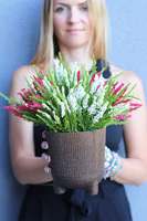 Wrzosowiska nr 5, jesienna kompozycja z wrzosów, wys.30cm