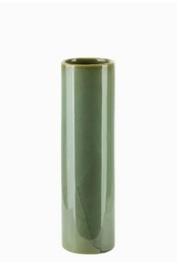 Earth Green, nowoczesny wazon, zielony, wym.25x7cm