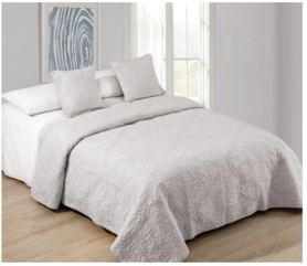 narzuta Coverlet Popiel A, wym.240x220cm + poszewki 2 szt. 45x45cm