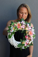 Abella Novia, subtelny wianek na drzwi, śr.33cm 