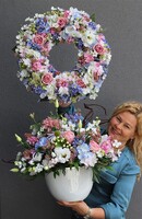 Czarująca Wiosna Nova, komplet dekoracji, wianek + kompozycja