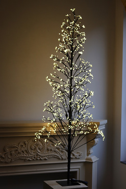 OD RĘKI Lumina C, choinka figurka świąteczna LED XL, czarna, wys.150cm 