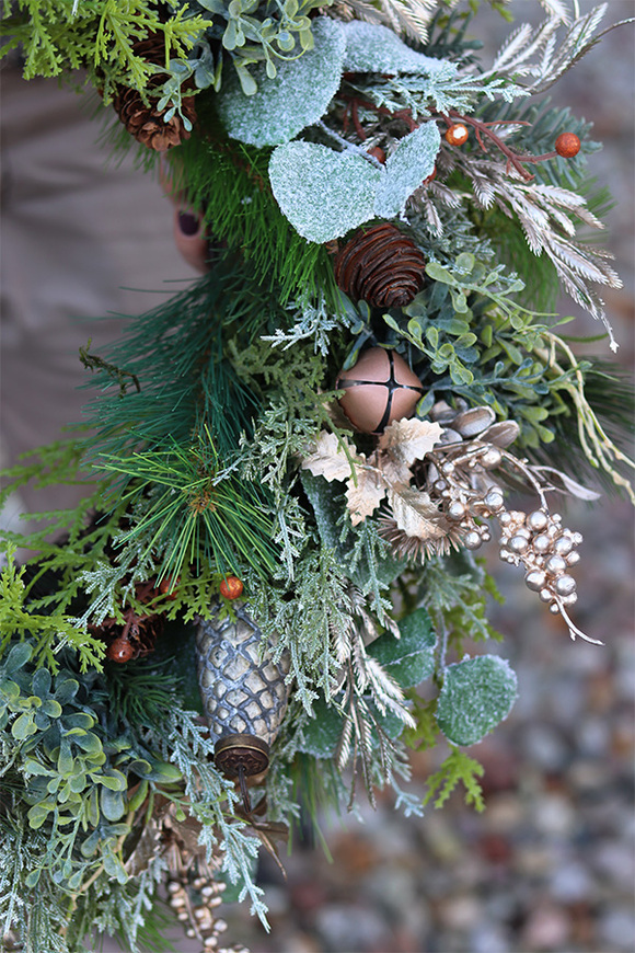 Klucz do Szczęścia, duży wianek zimowy, śr.50cm