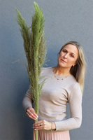 Pampasy Green Long, bukiet suszonych traw