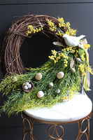 Birds, wiosenny wianek dekoracyjny