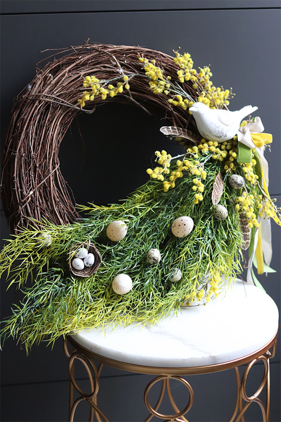 Birds, wiosenny wianek dekoracyjny