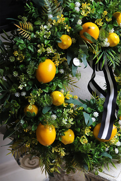 Citrones 5, zielony wianek na drzwi z owocami, śr.50cm