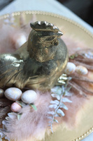 stroik wielkanocny z piórami, Kura Pastellowo, śr.33cm