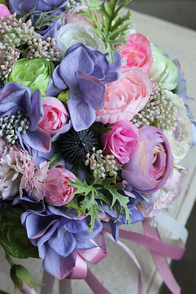 kosz pełen kwiatów, Monisto, wym.27x26cm 