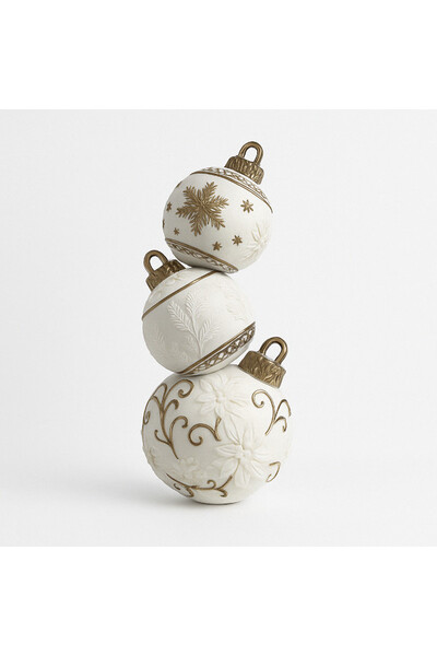 Winter Ball, figurka bombki ceramiczne