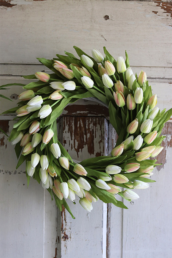 bardzo elegancki wianek z tulipanów, Witaj Wiosno New