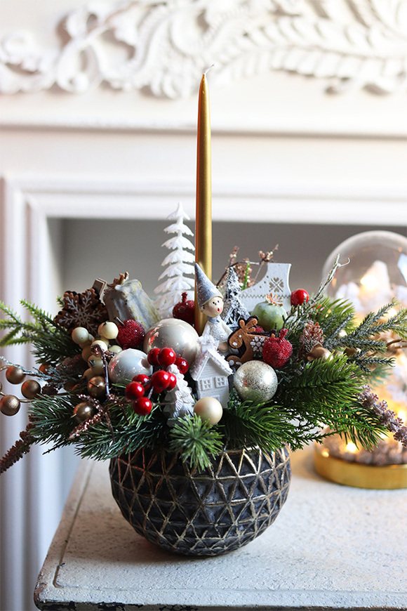 Nasza Zima, świąteczny stroik ze świecą