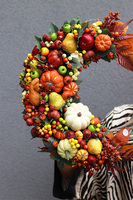 Jesień w Pełni Orange, asymetryczny jesienny wianek