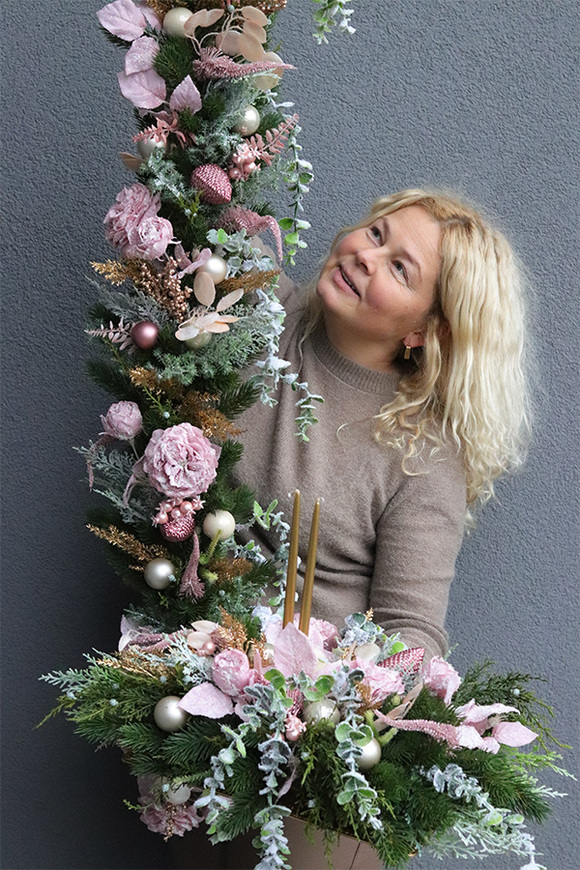 Pink Pastel Christmas, girlanda bożonarodzeniowa