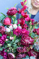 Bordelie, jesienny bukiet nagrobny we wkładzie