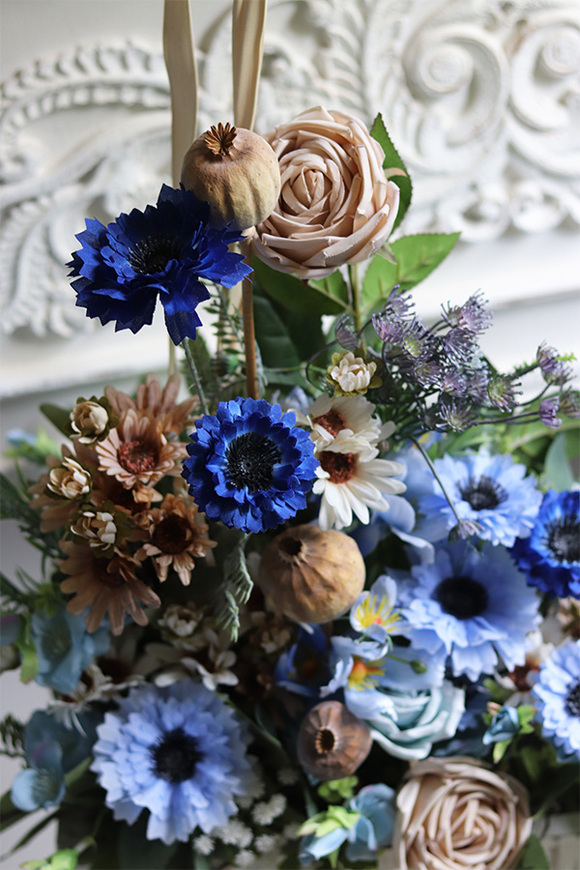 Niebieska Polana, dekoracja nagrobna z dedykacją