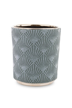 Leiria, ceramiczna osłonka na kwiaty, C, wym.16.5x14.5cm